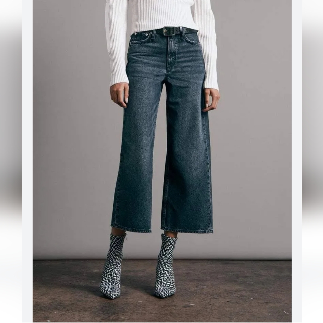 Rag & Bone Andi High Rise Ankle Wide Leg